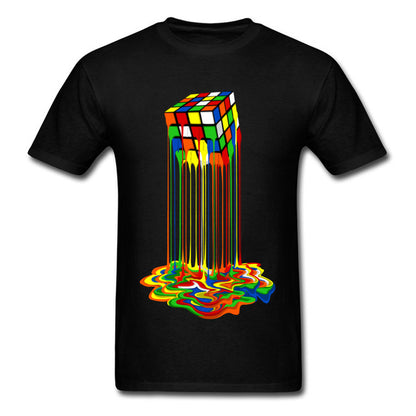 Good Quality Cube T-Shirts Rainbow Abstraction Cube Sheldon Cooper T Shirt Big Discount Best Tee Shirt Women Men Funny Tops Tee