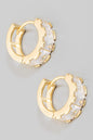 Fame Mini Rhinestone Huggie Hoop Earrings