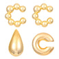 Fashionable, simple, versatile earrings with elegant hollow ear clips and atmospheric gold-plated earrings