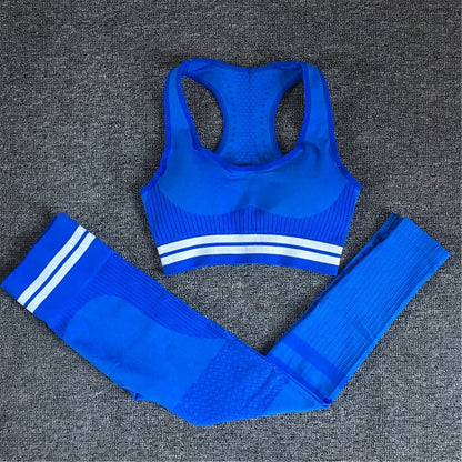 Seamless Yoga Set Sport Wear Women Gym Workout Fitness Clothing Female Sport Suit High Waist Legging Sports Bra Tracksuit