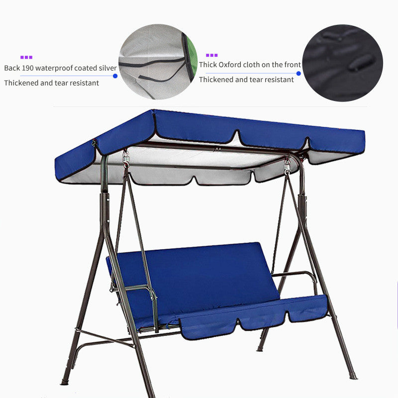 Garden Patio Hanging Chair Cover Waterproof Sun Protection Swing Dust Cover Outdoor Sunshade Swing Cover Set