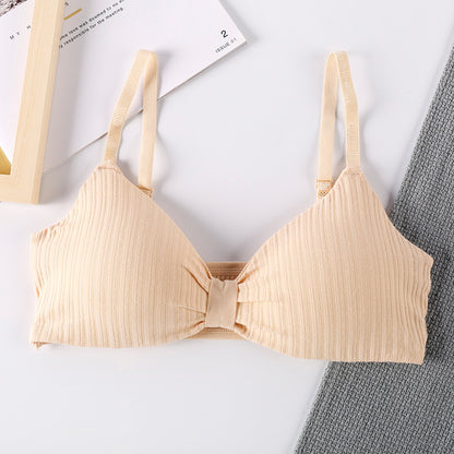 Triangle Cup Bra With Chest Pad Tube Top All-Match Underwear Women