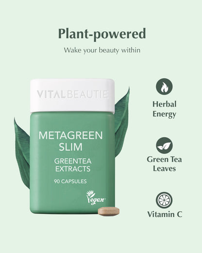 Metagreen Slim (Green Tea Extract, EGCG) Containing Catechin, Vitamin C for Healthy Physique, Healthy Cholesterol Level, Antioxidant, Vegan Supplement by AMOREPACIFIC - 30 Servings