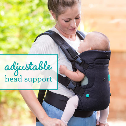 Infantino Flip Advanced 4-in-1 Carrier - Ergonomic, Convertible, face-in and face-Out Front and Back Carry for Newborns and Older Babies 8-32 lbs, Rainbow