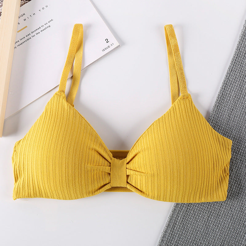 Triangle Cup Bra With Chest Pad Tube Top All-Match Underwear Women