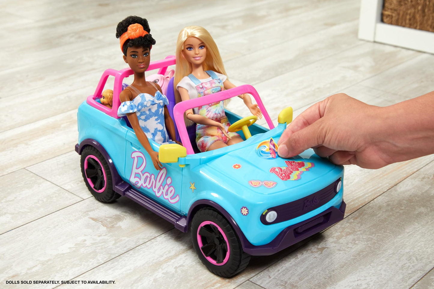 Hot Wheels Barbie RC SUV, Remote-Control Pink Vehicle That Fits 2 Barbie Dolls & Accessories, Includes Kid-Applied Stickers for Customization