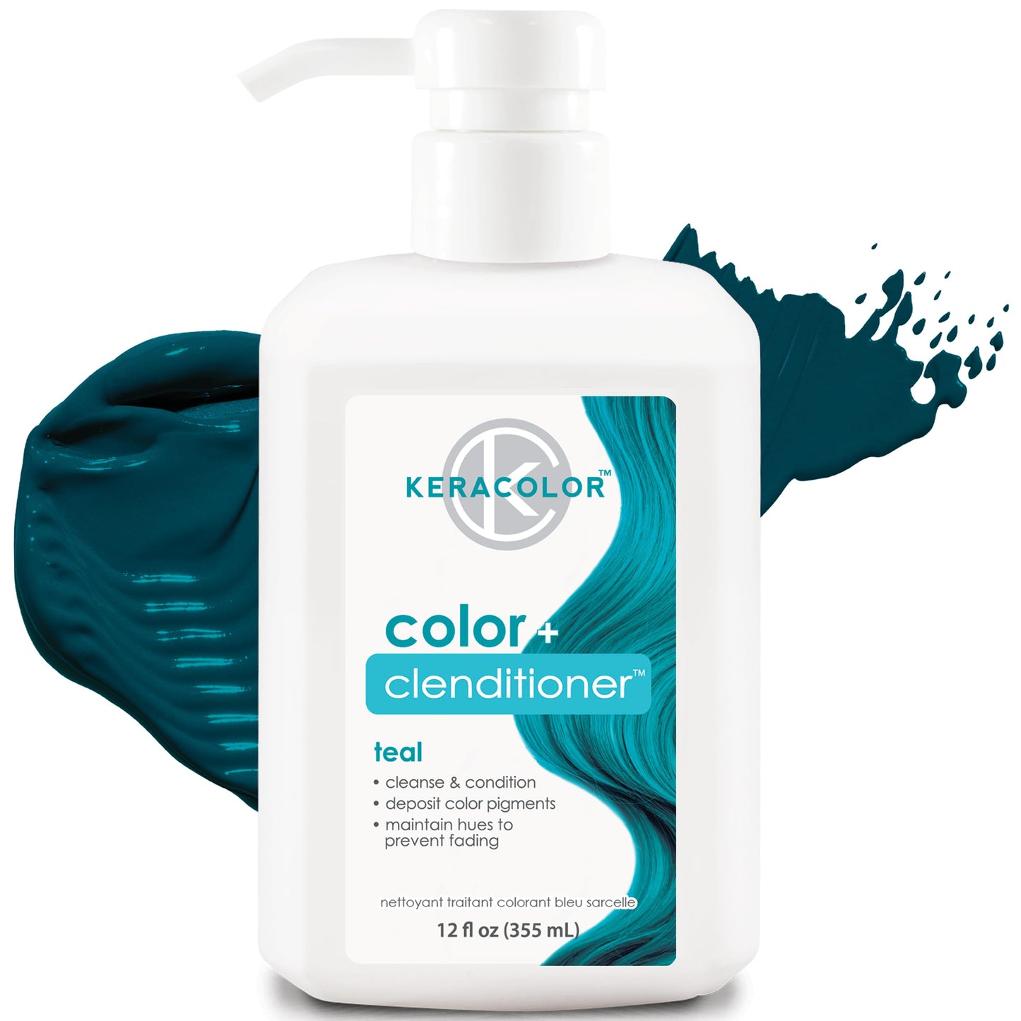 Keracolor Clenditioner Hair Dye (22 Colors) Semi Permanent Hair Color Depositing Conditioner, 12 Fl Oz