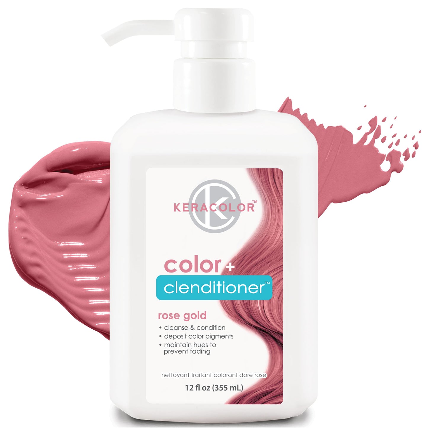 Keracolor Clenditioner Hair Dye (22 Colors) Semi Permanent Hair Color Depositing Conditioner, 12 Fl Oz