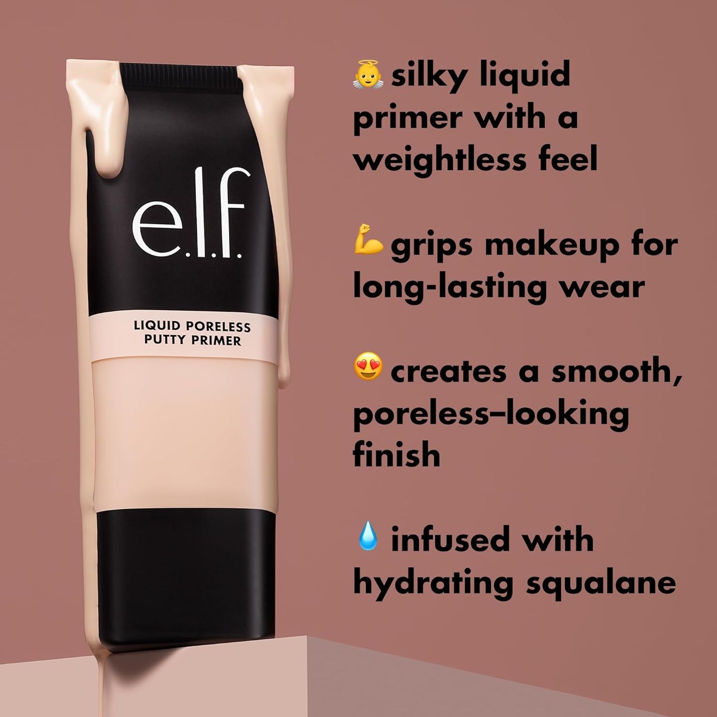 e.l.f. Liquid Poreless Putty Primer, Lightweight Face Primer For Long-lasting Makeup Wear, Creates A Smooth Complexion, Vegan & Cruelty-free