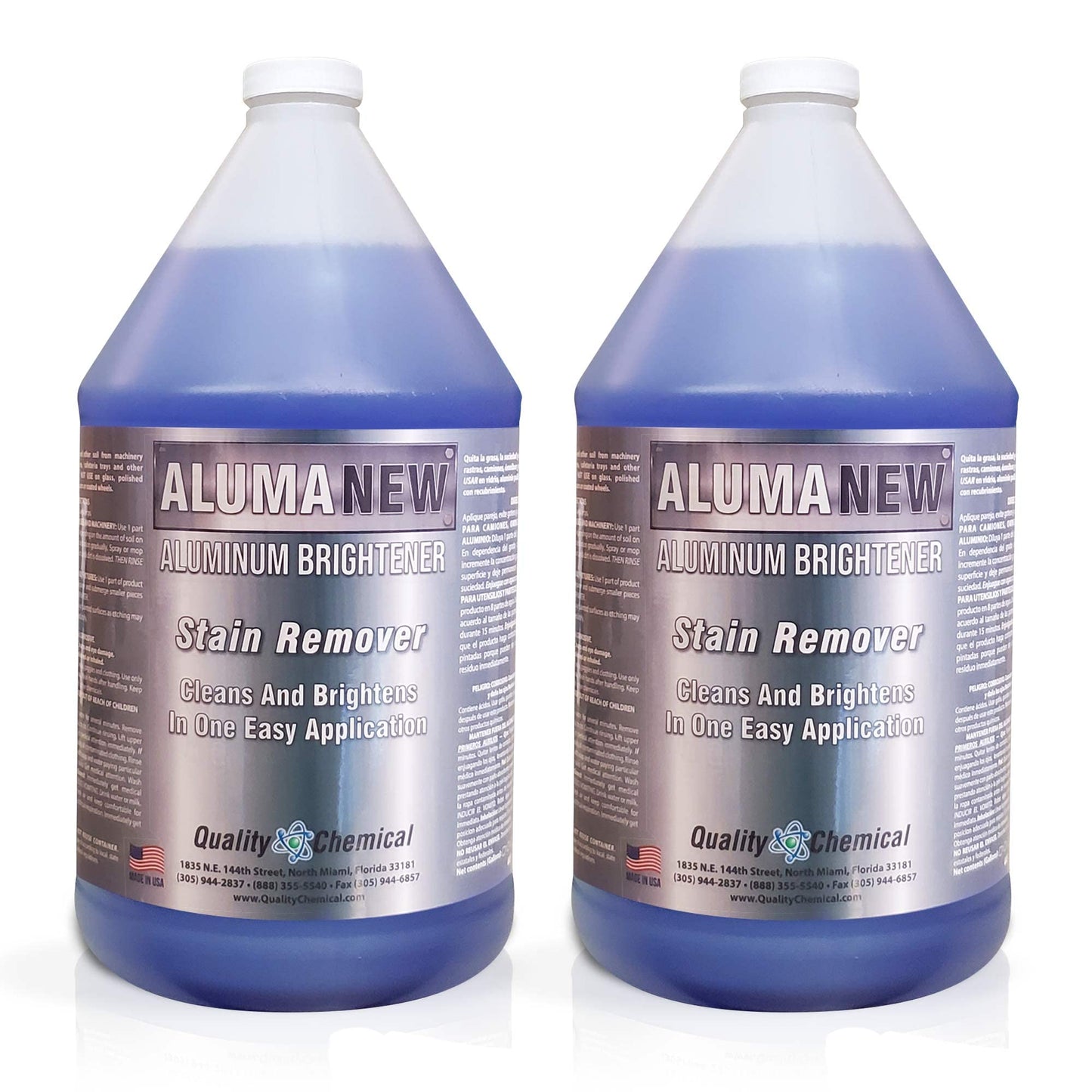 Aluminum Brightener/ Stain Remover / Cleaner & Restorer / Made in USA / Quality Chemical / 1 Gallon (128 FL Oz)