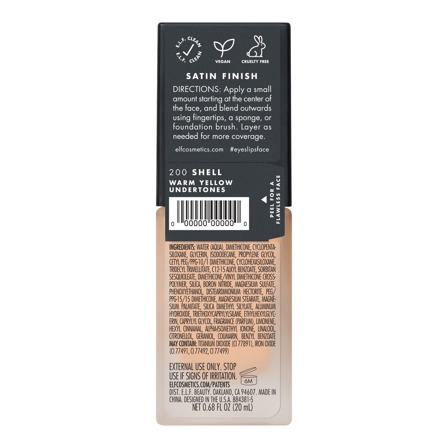 e.l.f. Flawless Finish Foundation, Improves Uneven Skin Tone, Lightweight, Medium Coverage & Semi-Matte, Vegan & Cruelty-Free, Beige 0.67 Fl Oz