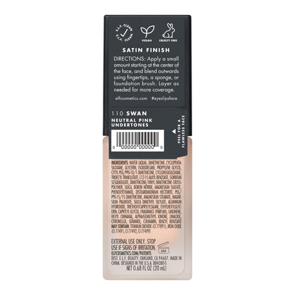 e.l.f. Flawless Finish Foundation, Improves Uneven Skin Tone, Lightweight, Medium Coverage & Semi-Matte, Vegan & Cruelty-Free, Beige 0.67 Fl Oz