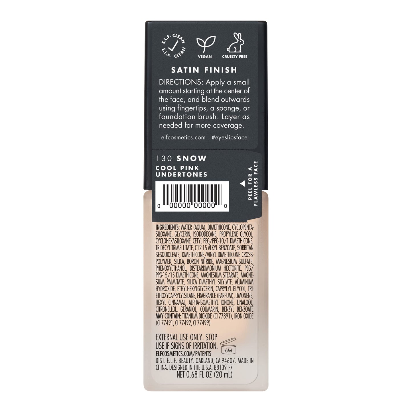 e.l.f. Flawless Finish Foundation, Improves Uneven Skin Tone, Lightweight, Medium Coverage & Semi-Matte, Vegan & Cruelty-Free, Beige 0.67 Fl Oz