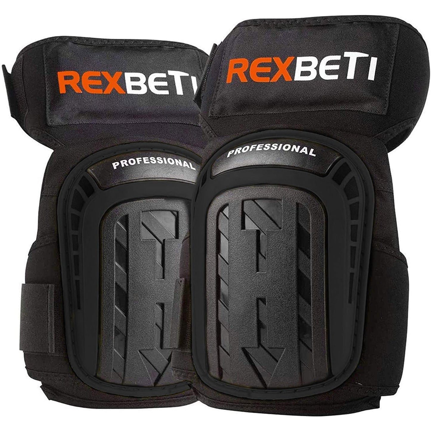 REXBETI Knee Pads for Work, Construction Gel Knee Pads Tools, Heavy Duty Comfortable Anti-slip Foam Knee Pads for Cleaning Flooring and Garden, Strong Stretchable Straps, 1 Pair