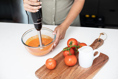 OVENTE Electric Immersion Hand Blender 300 Watt 2 Mixing Speed with Stainless Steel Blades, Powerful Portable Easy Control Grip Stick Mixer Perfect for Smoothies, Puree Baby Food & Soup, Black HS560B