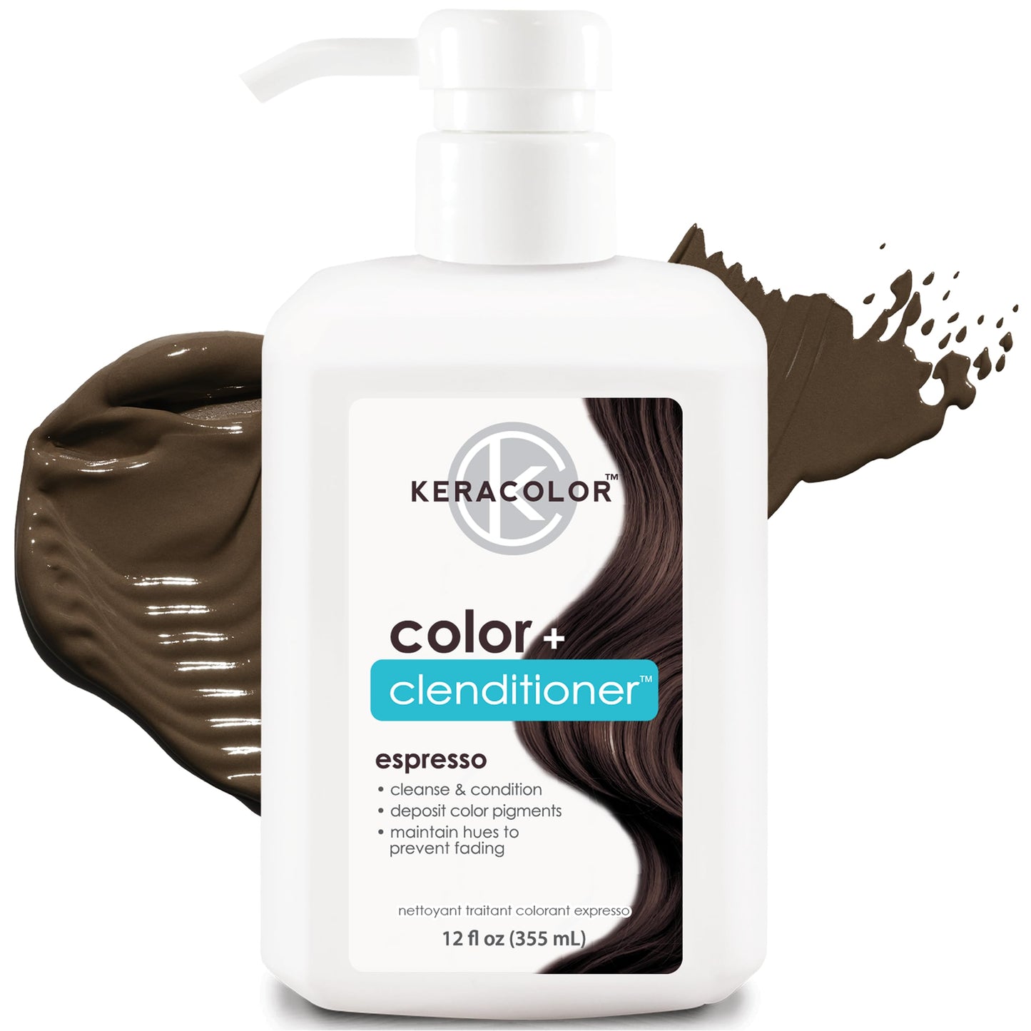 Keracolor Clenditioner Hair Dye (22 Colors) Semi Permanent Hair Color Depositing Conditioner, 12 Fl Oz