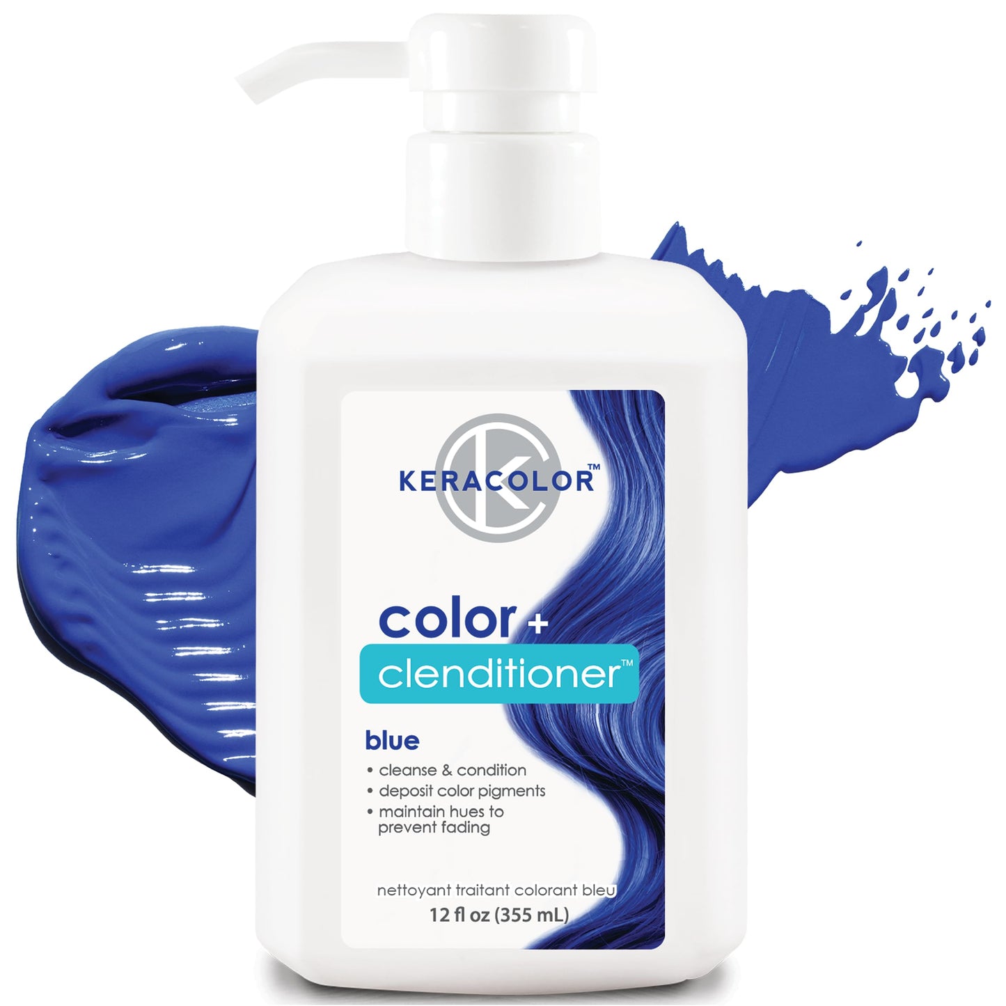 Keracolor Clenditioner Hair Dye (22 Colors) Semi Permanent Hair Color Depositing Conditioner, 12 Fl Oz