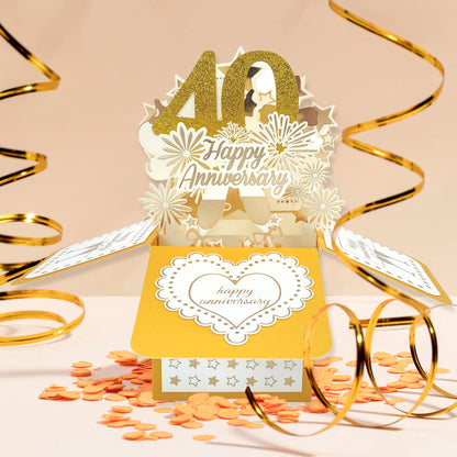 YiKaLus Happy 30th Wedding Anniversary Pop Up Card for Her Him,Great 3D 30 Years Together Gift for Husband Wife,Best Thirty Years Married Gift Idea for Him Her,Happy 30 Anniversary Card for Parents