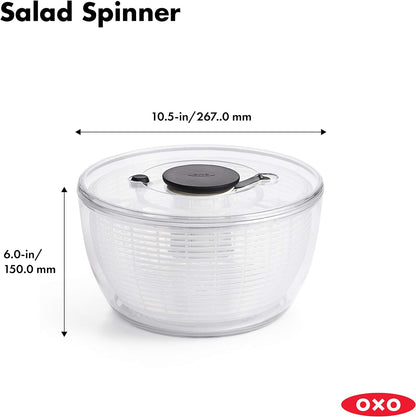 OXO Good Grips Large Salad Spinner - 6.22 Qt., White