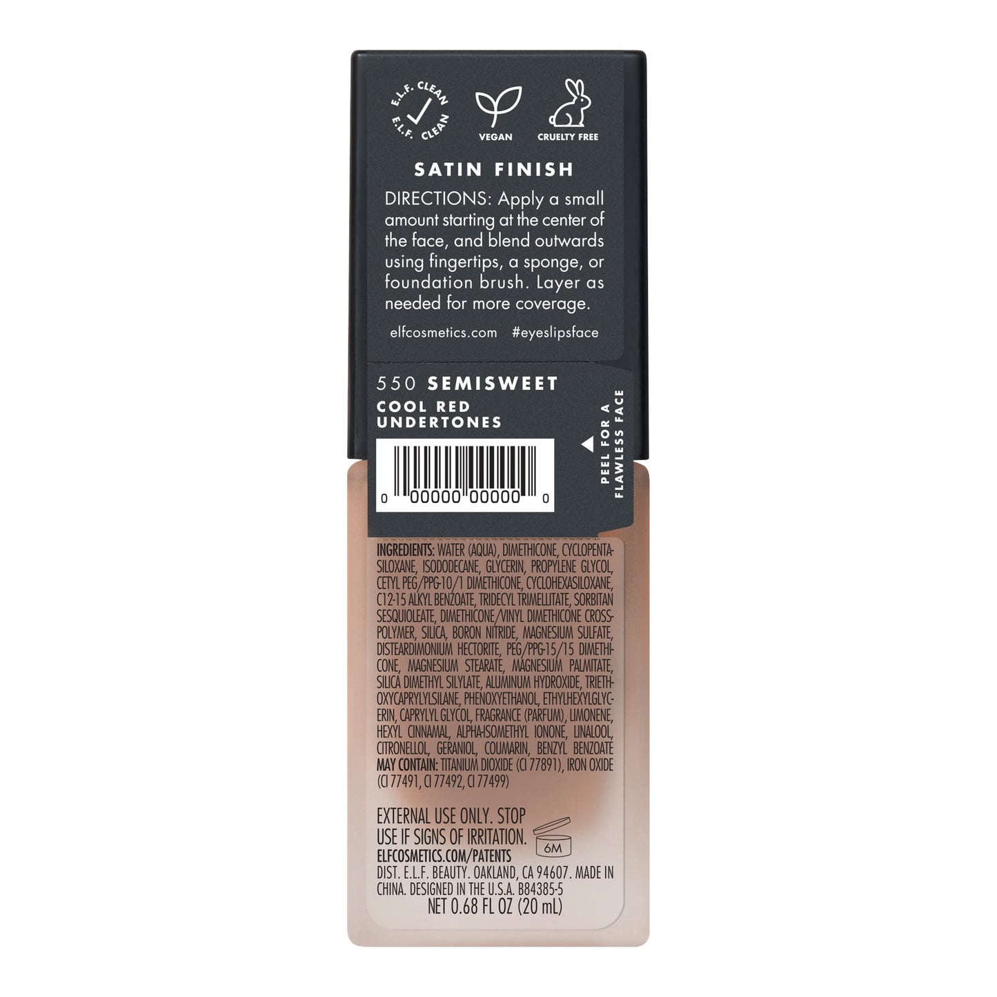 e.l.f. Flawless Finish Foundation, Improves Uneven Skin Tone, Lightweight, Medium Coverage & Semi-Matte, Vegan & Cruelty-Free, Beige 0.67 Fl Oz