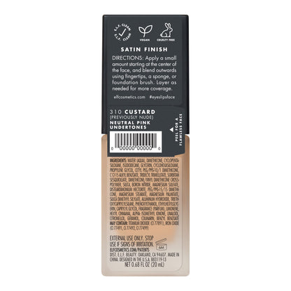 e.l.f. Flawless Finish Foundation, Improves Uneven Skin Tone, Lightweight, Medium Coverage & Semi-Matte, Vegan & Cruelty-Free, Beige 0.67 Fl Oz