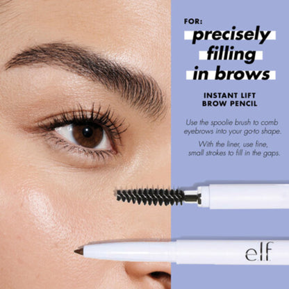 e.l.f. Instant Lift Brow Pencil, Dual-Ended Precision Brow Pencils For Shaping & Defining Eyebrows, Vegan & Cruelty-Free, Neutral Brown, 2-Pack