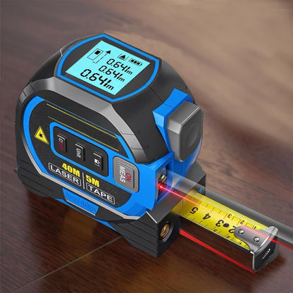 3-in-1 Digital Laser Tape Measure: 131Ft/40m Infrared Laser Measuring Tape with Digital Display, 16ft/5m Electronic Tape Measure Laser, Pythagorean, Area, Volume, Ft/Ft+in/in/M Unit (Yellow)