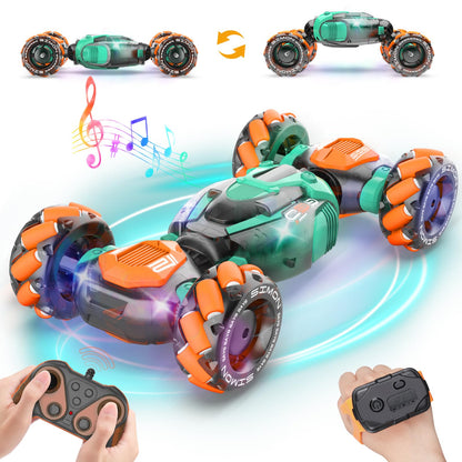 Dysaim Gesture RC Car Hand Controlled Stunt Car for 6-12 yr Boys Girls, 2.4GHz Remote Control Gesture Sensor Toy Cars Drift Twist Car with Light Music for Kids Birthday Xmas Gift