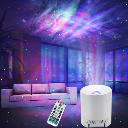 Galaxy Projector Star Projector, Northern Lights Projector with Remote Control, Adjustable Color, Brightness and Movement Speed, Night Light Projector for Adults, Bedroom, Living Room