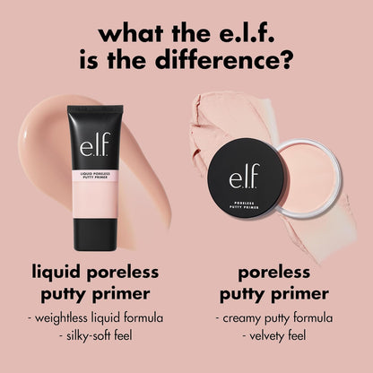 e.l.f. Liquid Poreless Putty Primer, Lightweight Face Primer For Long-lasting Makeup Wear, Creates A Smooth Complexion, Vegan & Cruelty-free