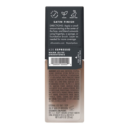 e.l.f. Flawless Finish Foundation, Improves Uneven Skin Tone, Lightweight, Medium Coverage & Semi-Matte, Vegan & Cruelty-Free, Beige 0.67 Fl Oz