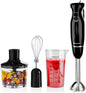 OVENTE Electric Immersion Hand Blender 300 Watt 2 Mixing Speed with Stainless Steel Blades, Powerful Portable Easy Control Grip Stick Mixer Perfect for Smoothies, Puree Baby Food & Soup, Black HS560B