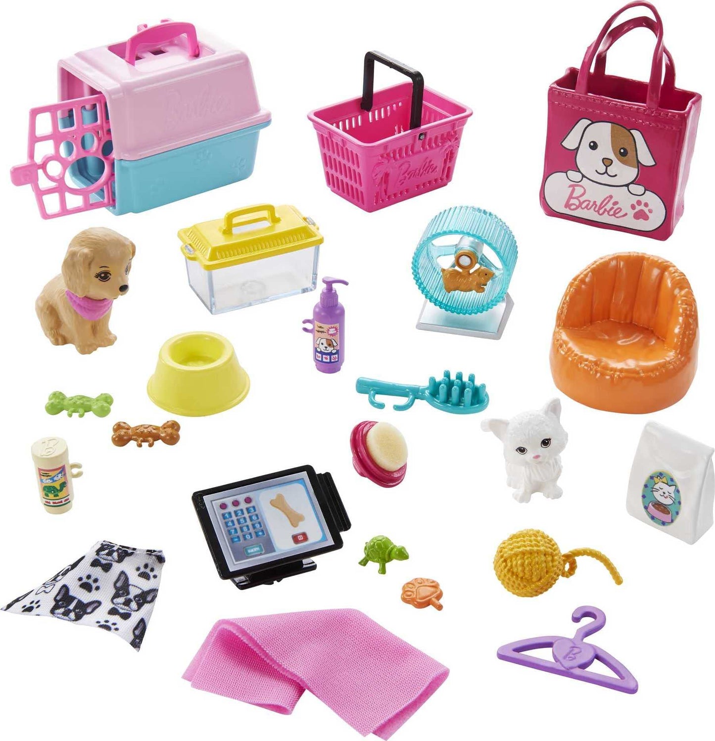 Barbie Doll & Playset, Pet Boutique with 4 Pets, Color-Change Grooming Feature & 20+ Themed Accessories