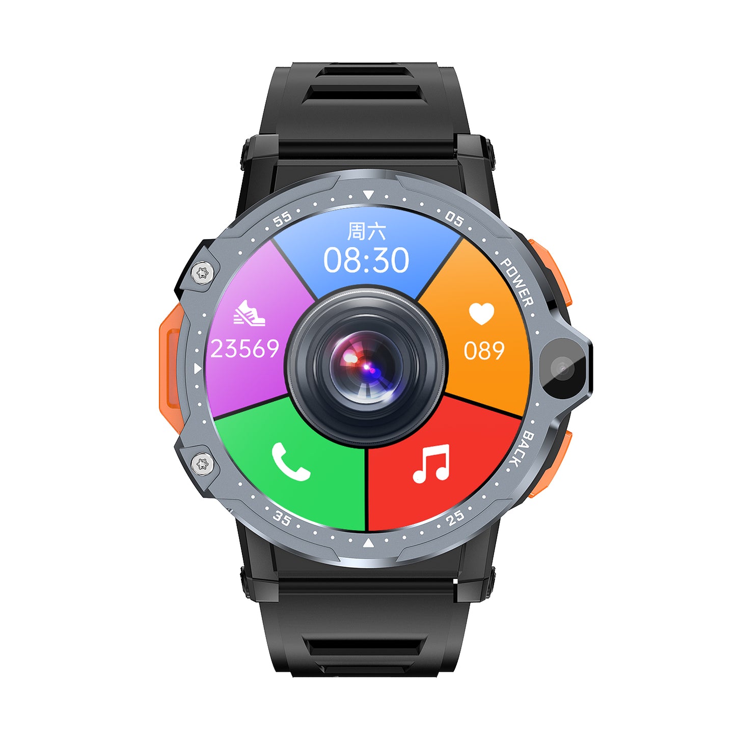 AP6 Smart Watch Dual Camera 4G Plug in Card WIFI Internet Heart Rate Blood Pressure Blood Oxygen Monitoring