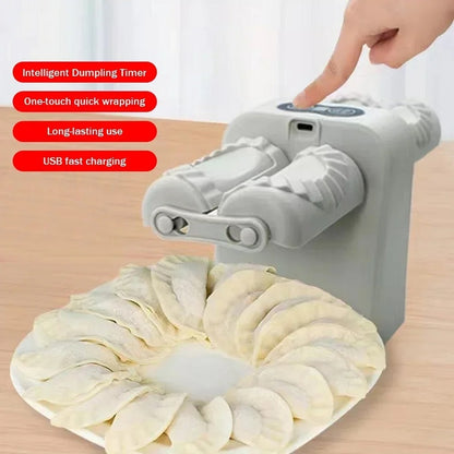 Fully Automatic Electric Dumpling Artifact Kitchen Household Double Head Automatic Manual Press Type Pierogi Maker Mould Machine