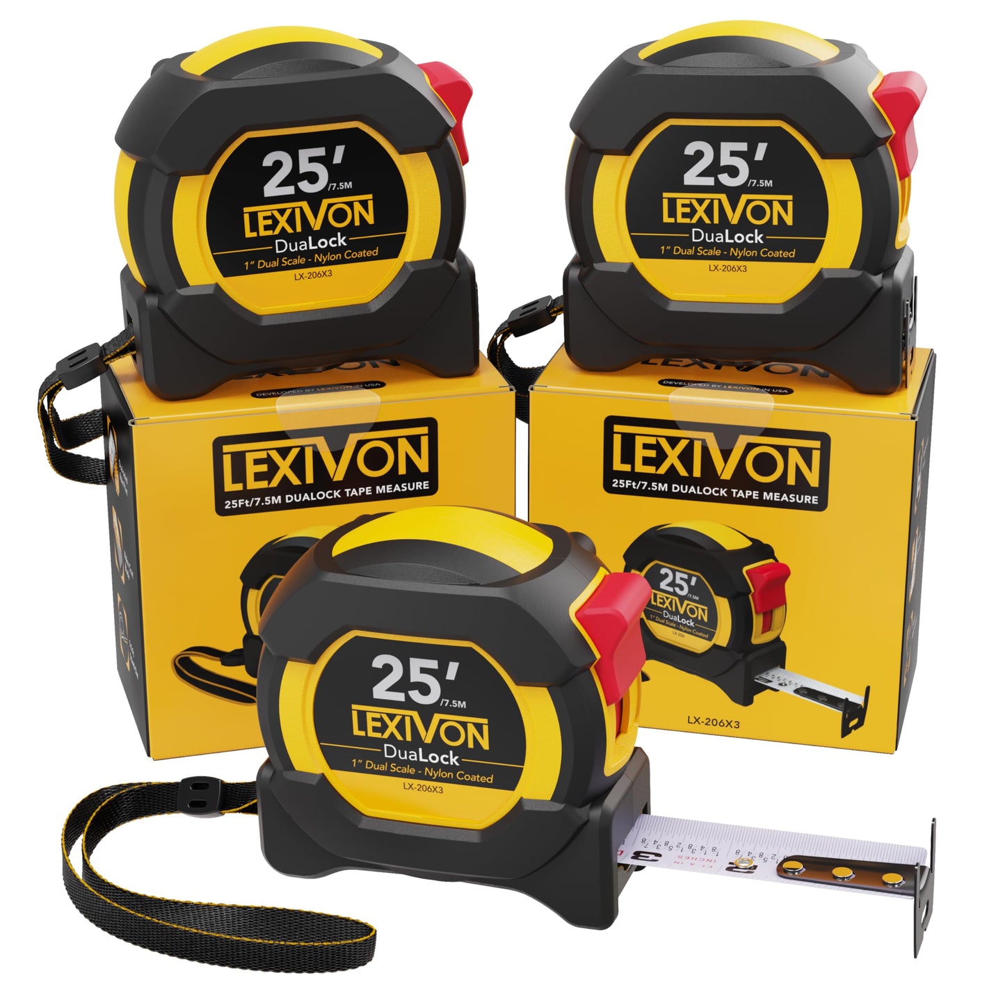 LEXIVON 2 in 1 Digital Laser Tape Measure | 130ft/40m Laser Distance Meter Display On Backlit LCD Screen with 16ft/5m AutoLock Measuring Tape | Ft/Inch/Fractions/M/mm(LX-201)