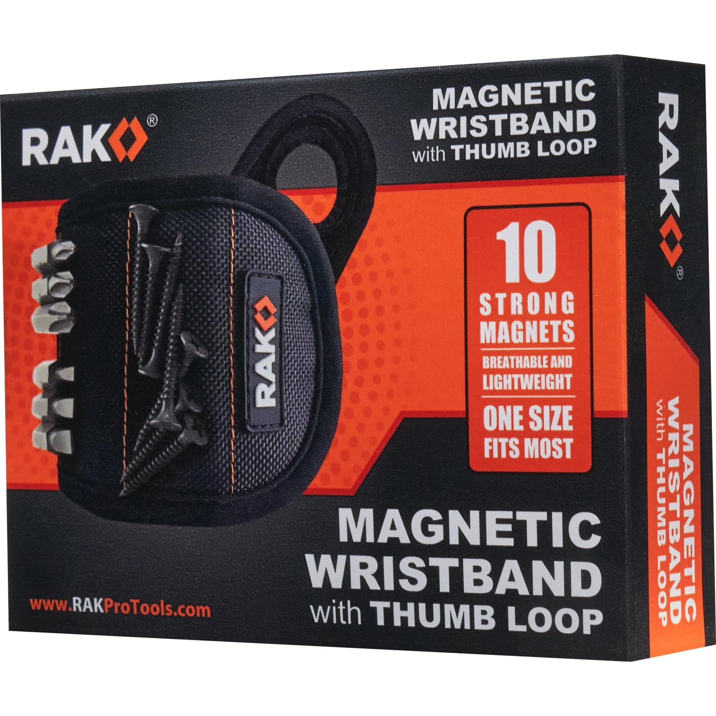 RAK Magnetic Wristband for Holding Screws, Nails and Drill Bits for Men - Made from Premium Ballistic Nylon with Lightweight Powerful Magnets for Dad, Husband, Grandpa, Handyman