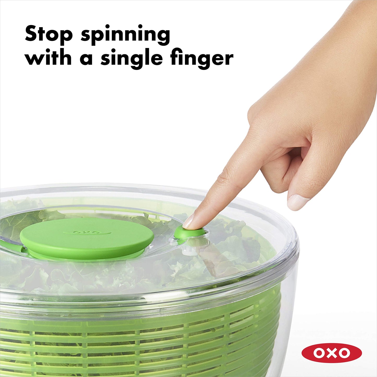 OXO Good Grips Large Salad Spinner - 6.22 Qt., White