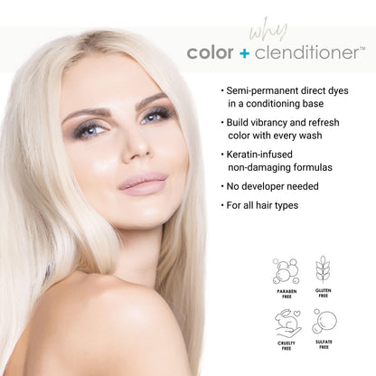 Keracolor Clenditioner Hair Dye (22 Colors) Semi Permanent Hair Color Depositing Conditioner, 12 Fl Oz