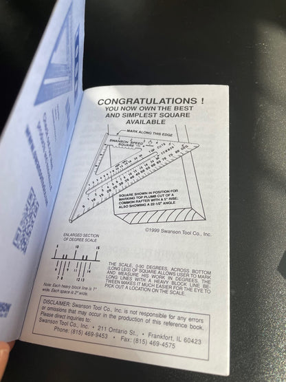 SWANSON Tool Co., Inc SW1201K Value Pack 7 inch Speed Square and Big 12 Speed Square (without layout bar) ships with Blue Book