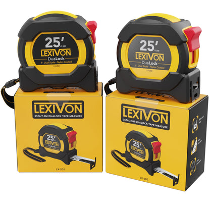 LEXIVON 2 in 1 Digital Laser Tape Measure | 130ft/40m Laser Distance Meter Display On Backlit LCD Screen with 16ft/5m AutoLock Measuring Tape | Ft/Inch/Fractions/M/mm(LX-201)