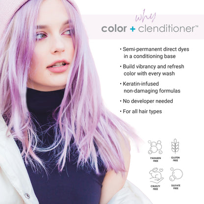 Keracolor Clenditioner Hair Dye (22 Colors) Semi Permanent Hair Color Depositing Conditioner, 12 Fl Oz