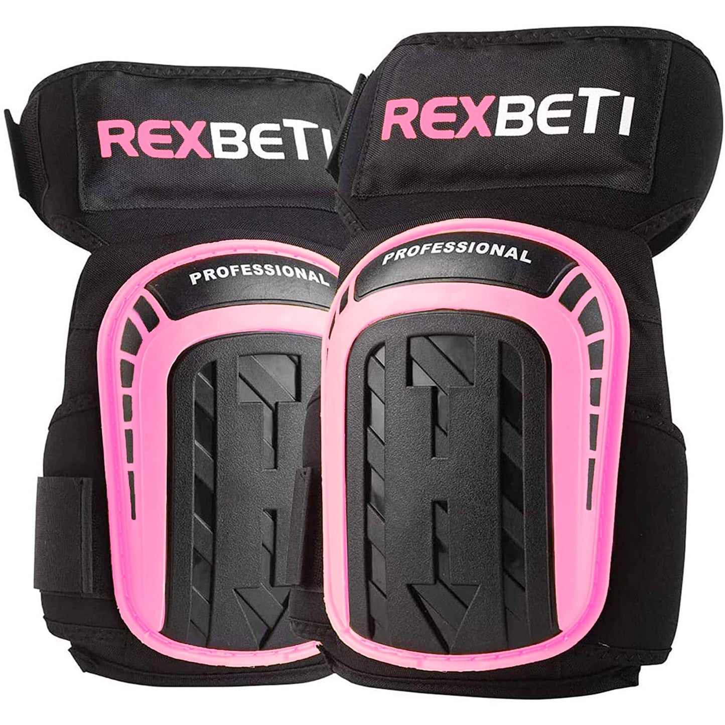 REXBETI Knee Pads for Work, Construction Gel Knee Pads Tools, Heavy Duty Comfortable Anti-slip Foam Knee Pads for Cleaning Flooring and Garden, Strong Stretchable Straps, 1 Pair