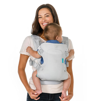 Infantino Flip Advanced 4-in-1 Carrier - Ergonomic, Convertible, face-in and face-Out Front and Back Carry for Newborns and Older Babies 8-32 lbs, Rainbow