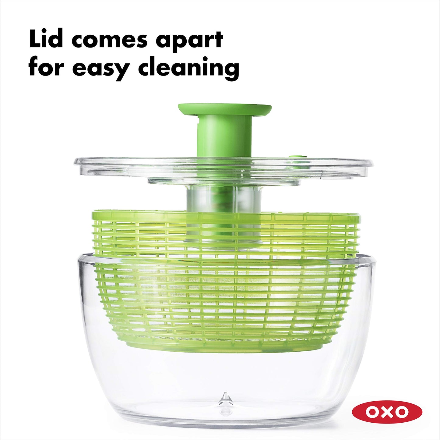 OXO Good Grips Large Salad Spinner - 6.22 Qt., White