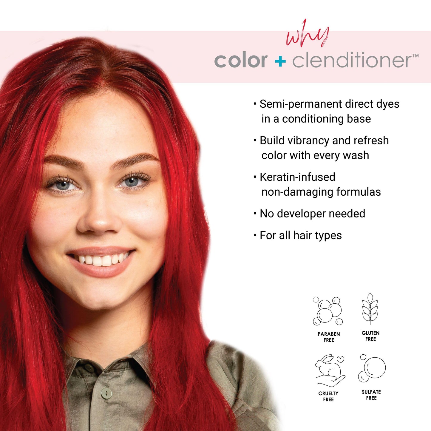 Keracolor Clenditioner Hair Dye (22 Colors) Semi Permanent Hair Color Depositing Conditioner, 12 Fl Oz