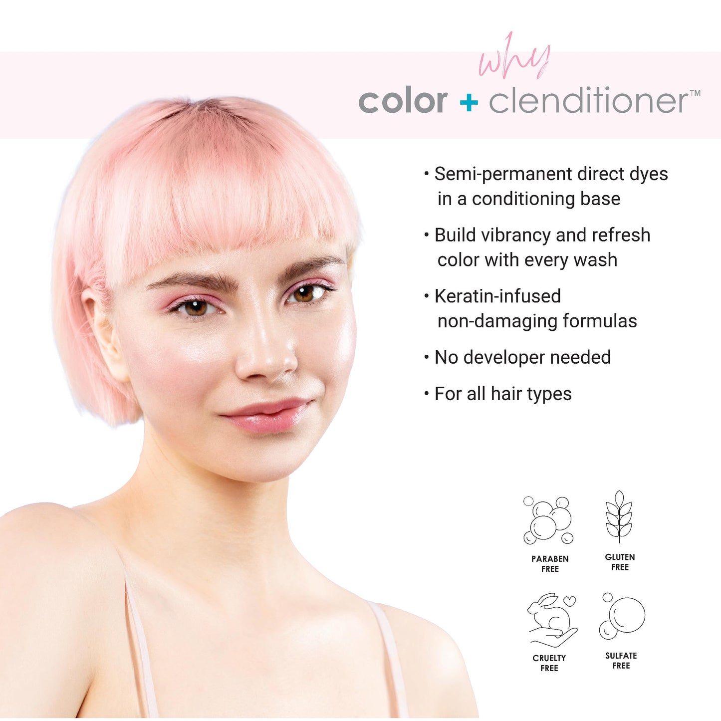 Keracolor Clenditioner Hair Dye (22 Colors) Semi Permanent Hair Color Depositing Conditioner, 12 Fl Oz