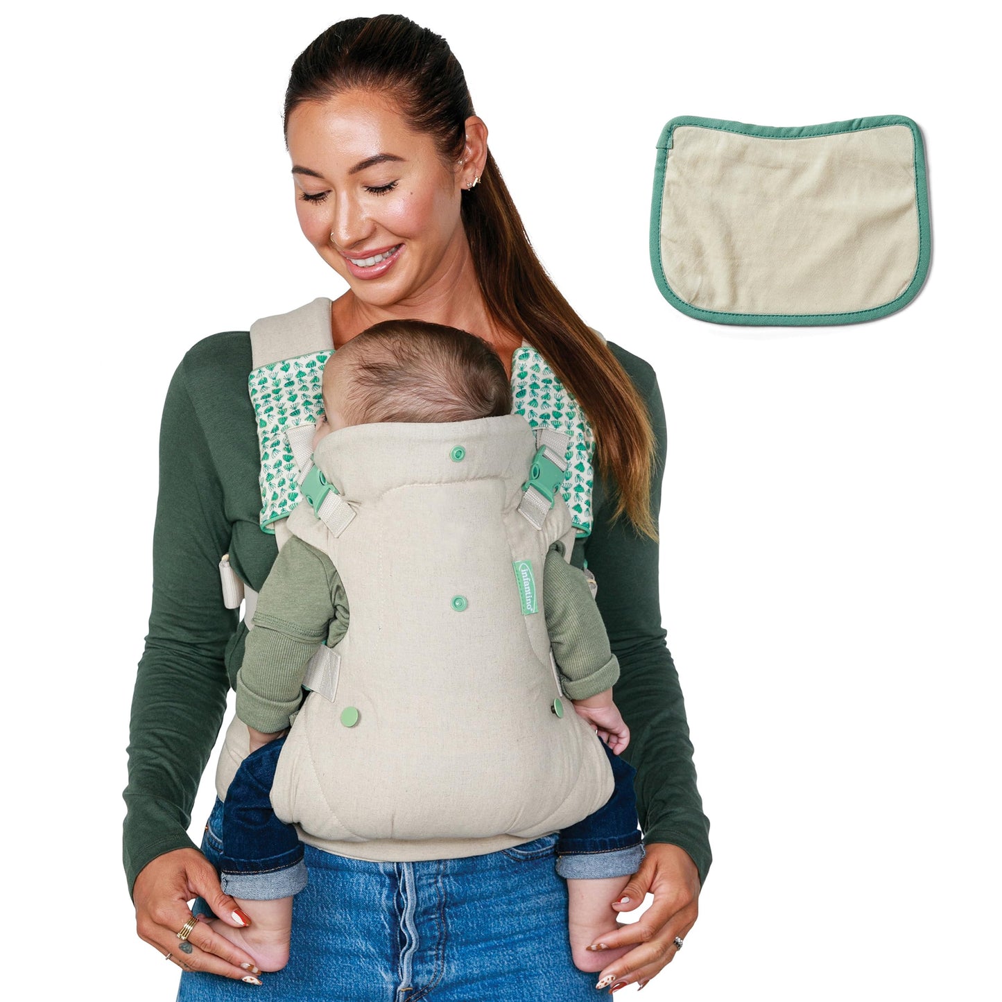 Infantino Flip Advanced 4-in-1 Carrier - Ergonomic, Convertible, face-in and face-Out Front and Back Carry for Newborns and Older Babies 8-32 lbs, Rainbow