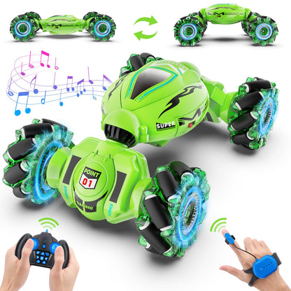 Dysaim Gesture RC Car Hand Controlled Stunt Car for 6-12 yr Boys Girls, 2.4GHz Remote Control Gesture Sensor Toy Cars Drift Twist Car with Light Music for Kids Birthday Xmas Gift