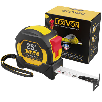 LEXIVON 2 in 1 Digital Laser Tape Measure | 130ft/40m Laser Distance Meter Display On Backlit LCD Screen with 16ft/5m AutoLock Measuring Tape | Ft/Inch/Fractions/M/mm(LX-201)